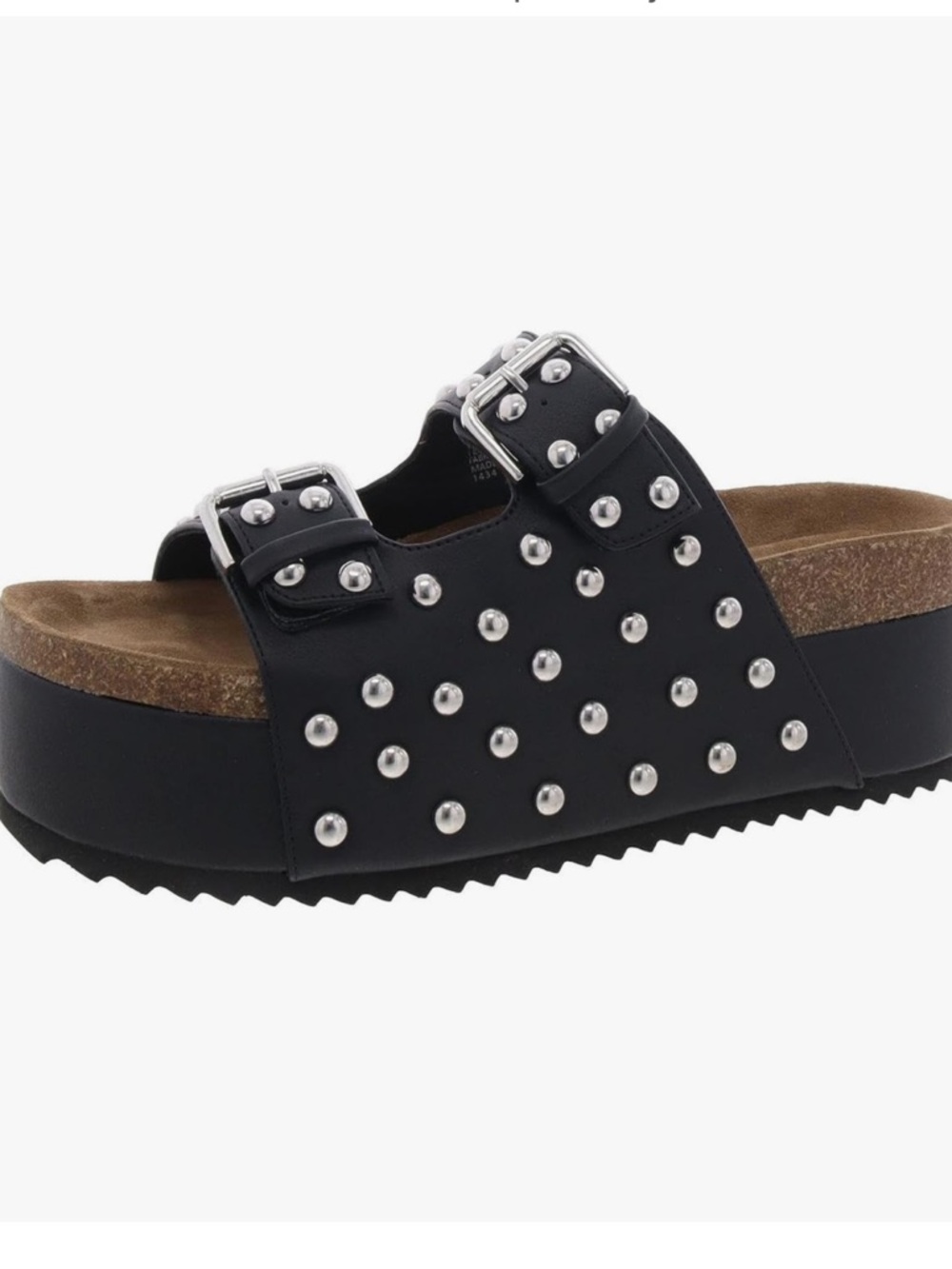 Steve Madden Studded Black Platform Slide Sandal